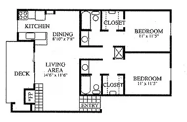 2 Bedroom 2/2G 226 floor plan